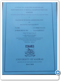 Madras univ binding