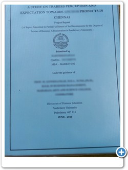 Pondicherry university-binding copy